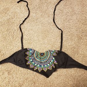 Turquoise Swim Top with Attachable Straps